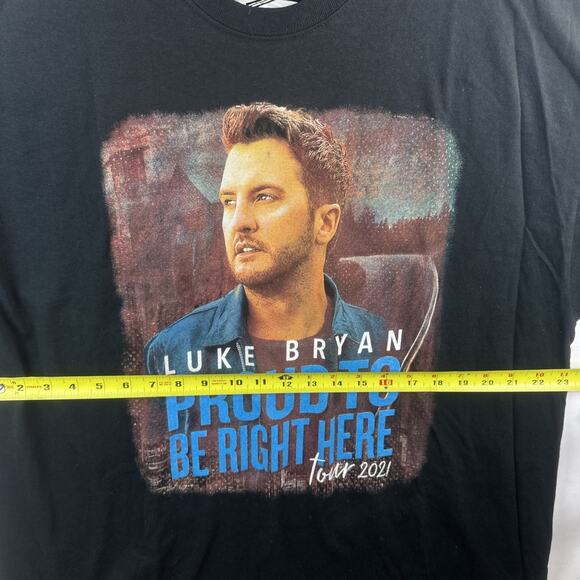 Luke Bryan 2021 Proud to Be Right Here Tour Concert TShirt Size 2XL - Picture 4 of 6